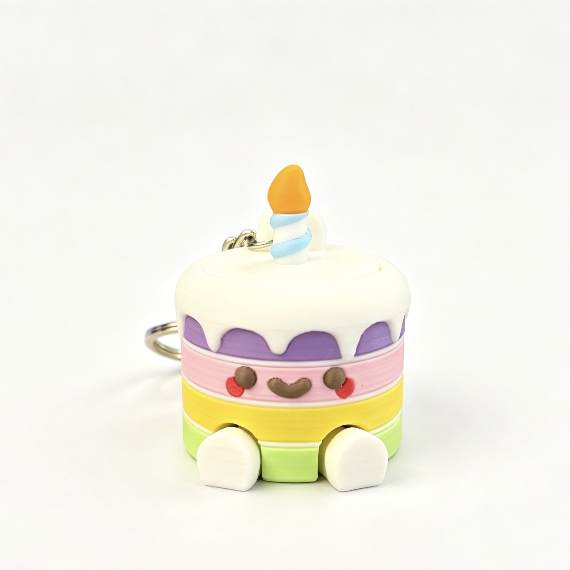 笑笑彩虹蛋糕按壓器鎖匙扣