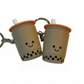 笑臉珍珠奶茶按壓器鎖匙扣