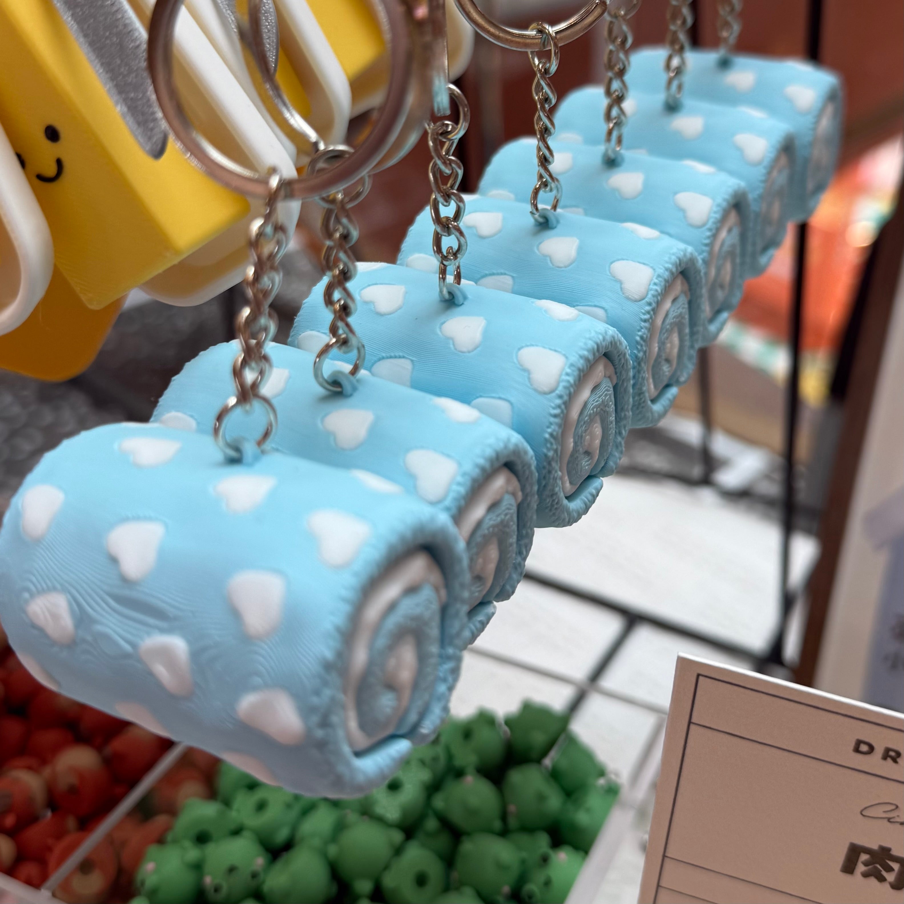 雲朵卷蛋按壓器鎖匙扣