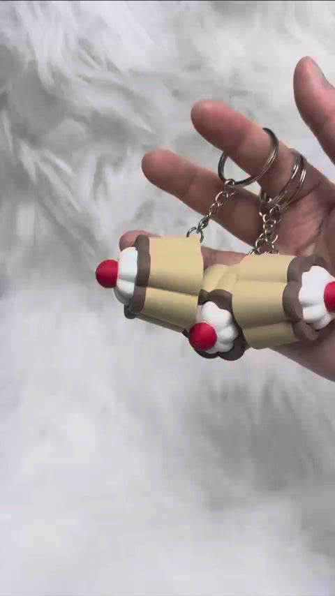 布甸按壓器鎖匙扣