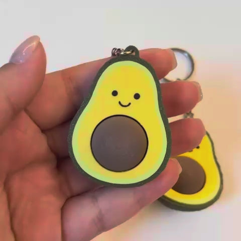笑臉牛油果按壓器鎖匙扣